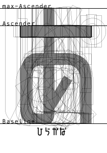 FGWEBミライのひらがなベジェ曲線